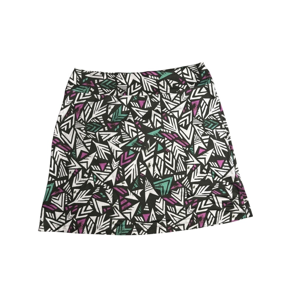 Patagonia Womens Geometric Print Active Skort Medium Black Purple Hiking Tennis